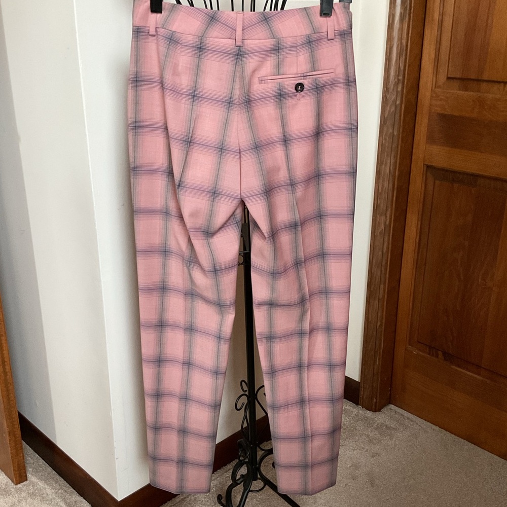Paul Smith Pink Plaid Trousers, New, 36 - Picture 5 of 11